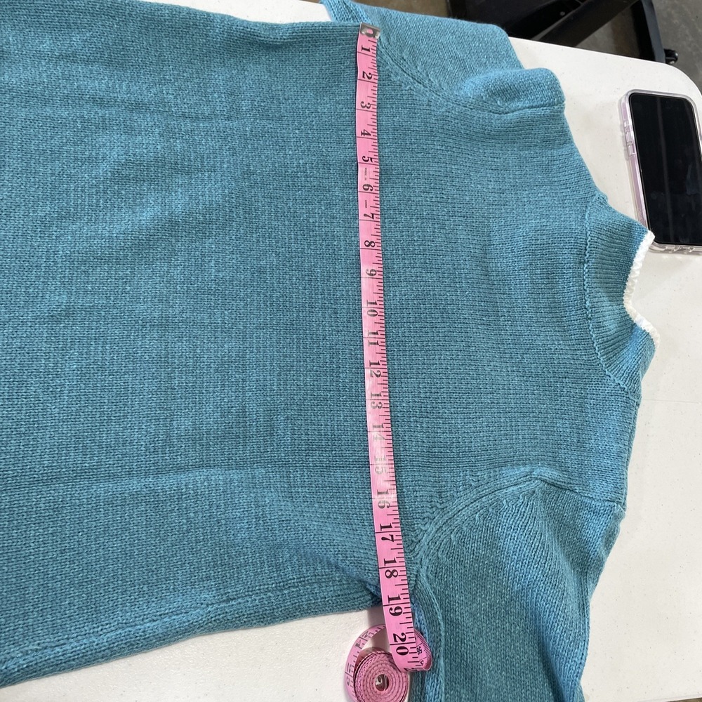 Appleseed's Women's Acrylic Turquoise Pullover Sweater‎ Medium - Picture 8 of 9